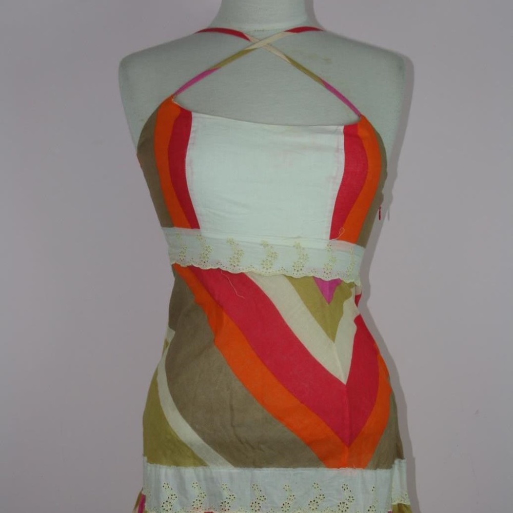 Free People Boho Chic Multi-Colored Sundress Sz 6